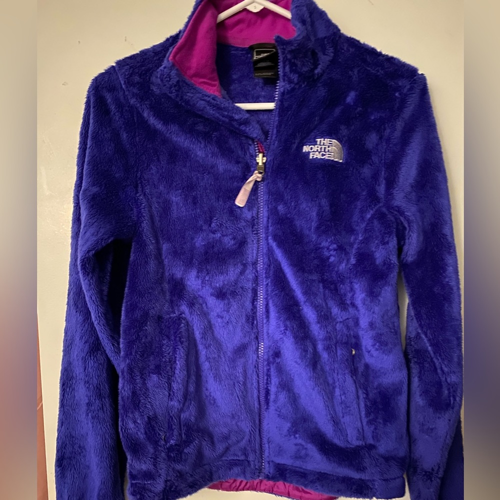 The North Face purple fleece jacket